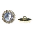 画像1: 装飾ボタン ビジュー風 【ゴールド】 21mm 5個入り 足つき アクリル ハンドメイド 手芸 きらきらぷんぷん丸 B-1507 (1)