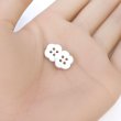 画像5: 四つ穴 フラワーボタン 【ホワイト】10.5mm 15個入り 樹脂 プラスチック 手芸 ハンドメイド 花柄 装飾 きらきらぷんぷん丸 B-1514 (5)