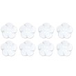 画像1: 四つ穴 フラワーボタン 【ホワイト】16.5mm 8個入り 樹脂 プラスチック 手芸 ハンドメイド 花柄 装飾 きらきらぷんぷん丸 B-1516 (1)
