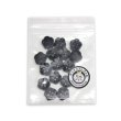 画像7: 四つ穴 フラワーボタン 【ブラック】10.5mm 15個入り 樹脂 プラスチック 手芸 ハンドメイド 花柄 装飾 きらきらぷんぷん丸 B-1526 (7)
