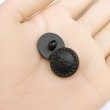 画像5: レザー調 足つきボタン 【ブラック】17mm 8個入り 樹脂製 ステッチ風 ハンドメイド 手芸 きらきらぷんぷん丸 B-1529 (5)