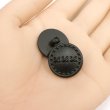 画像5: レザー調 足つきボタン 【ブラック】20.5mm 6個入り 樹脂製 ステッチ風 ハンドメイド 手芸 きらきらぷんぷん丸 B-1530 (5)