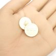 画像5: レザー調 足つきボタン 【クリーム】17mm 8個入り 樹脂製 ステッチ風 ハンドメイド 手芸 きらきらぷんぷん丸 B-1531 (5)