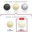 画像3: レザー調 足つきボタン 【クリーム】20.5mm 6個入り 樹脂製 ステッチ風 ハンドメイド 手芸 きらきらぷんぷん丸 B-1532 (3)