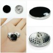 画像5: メタルボタン【ブラック】15mm 10個入 丸型 足つき 飾り 手芸 服飾 付け替え きらきらぷんぷん丸 B-1544 (5)