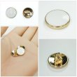画像5: メタルボタン【ホワイト】11mm 15個入 丸型 足つき 飾り 手芸 服飾 付け替え きらきらぷんぷん丸 B-1546 (5)