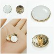 画像5: メタルボタン【ホワイト】15mm 10個入 丸型 足つき 飾り 手芸 服飾 付け替え きらきらぷんぷん丸 B-1547 (5)