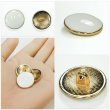 画像5: メタルボタン【ホワイト】20mm 8個入 丸型 足つき 飾り 手芸 服飾 付け替え きらきらぷんぷん丸 B-1548 (5)