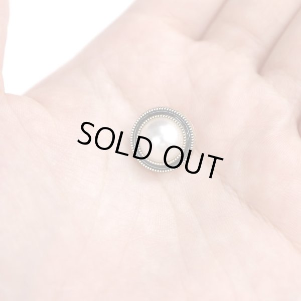 画像7: パールボタン 装飾 【ゴールド 黒フチ】 ホワイト 白 パール 10個入り 【15mm】ビジュー 飾り 縫製 袖口 きらきらぷんぷん丸 B-154 (7)