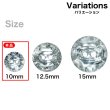 画像3: ラインストーン調ボタン【クリア】10mm 15個入 丸型 二つ穴 多面カット キラキラ 手芸 服飾 付け替え きらきらぷんぷん丸 B-1558 (3)