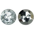 画像1: ラインストーン調ボタン【クリア】12.5mm 10個入 丸型 二つ穴 多面カット キラキラ 手芸 服飾 付け替え きらきらぷんぷん丸 B-1559 (1)
