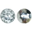 画像1: ラインストーン調ボタン【クリア】15mm 8個入 丸型 二つ穴 多面カット キラキラ 手芸 服飾 付け替え きらきらぷんぷん丸 B-1560 (1)