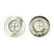 画像1: メタルボタン 破線模様【ゴールド】17.5mm 8個入 丸型 4穴 合金 手芸 洋裁 付け替え きらきらぷんぷん丸 B-1563 (1)