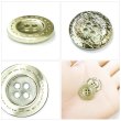 画像5: メタルボタン 破線模様【ゴールド】17.5mm 8個入 丸型 4穴 合金 手芸 洋裁 付け替え きらきらぷんぷん丸 B-1563 (5)
