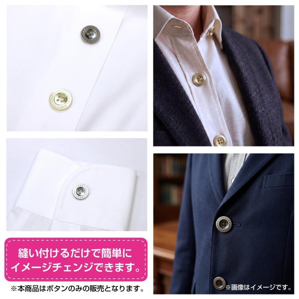画像6: メタルボタン 破線模様【ゴールド】20mm 8個入 丸型 4穴 合金 手芸 洋裁 付け替え きらきらぷんぷん丸 B-1564 (6)