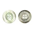 画像1: メタルボタン 破線模様【ゴールド】22.5mm 6個入 丸型 4穴 合金 手芸 洋裁 付け替え きらきらぷんぷん丸 B-1565 (1)