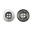 画像1: メタルボタン 破線模様【シルバー】15mm 10個入 丸型 4穴 合金 手芸 洋裁 付け替え きらきらぷんぷん丸 B-1566 (1)