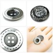 画像5: メタルボタン 破線模様【シルバー】20mm 8個入 丸型 4穴 合金 手芸 洋裁 付け替え きらきらぷんぷん丸 B-1568 (5)