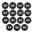 画像1: 木製ボタン【ダークブラウン】12.5mm 15個入 丸型 2穴 皿型 木目 手芸 洋裁 服飾 付け替え きらきらぷんぷん丸 B-1589 (1)