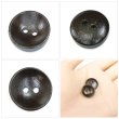 画像5: 木製ボタン【ダークブラウン】15mm 10個入 丸型 2穴 皿型 木目 手芸 洋裁 服飾 付け替え きらきらぷんぷん丸 B-1590 (5)