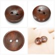 画像5: 木製ボタン【ブラウン】15mm 10個入 丸型 2穴 皿型 木目 手芸 洋裁 服飾 付け替え きらきらぷんぷん丸 B-1593 (5)