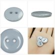 画像5: 樹脂ボタン フラットタイプ 二つ穴【グレー】18mm 8個入 丸型 シンプル 手芸 服飾 付け替え きらきらぷんぷん丸 B-1605 (5)