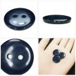 画像5: 樹脂ボタン フラットタイプ 二つ穴【ネイビー】18mm 8個入 丸型 シンプル 手芸 服飾 付け替え きらきらぷんぷん丸 B-1609 (5)