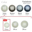 画像3: 樹脂ボタン マットライン【アイボリー】15mm 10個入 丸型 四つ穴 シンプル 手芸 服飾 付け替え きらきらぷんぷん丸 B-1611 (3)