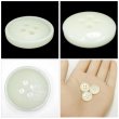 画像5: 樹脂ボタン マットライン【アイボリー】15mm 10個入 丸型 四つ穴 シンプル 手芸 服飾 付け替え きらきらぷんぷん丸 B-1611 (5)