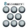 画像4: 樹脂ボタン マットライン【ブラック】18mm 8個入 丸型 四つ穴 シンプル 手芸 服飾 付け替え きらきらぷんぷん丸 B-1618 (4)