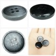 画像5: 樹脂ボタン マットライン【ブラック】18mm 8個入 丸型 四つ穴 シンプル 手芸 服飾 付け替え きらきらぷんぷん丸 B-1618 (5)