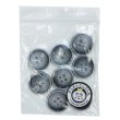 画像7: 樹脂ボタン マットライン【ブラック】18mm 8個入 丸型 四つ穴 シンプル 手芸 服飾 付け替え きらきらぷんぷん丸 B-1618 (7)
