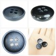 画像5: 樹脂ボタン マットライン【ネイビー】15mm 10個入 丸型 四つ穴 シンプル 手芸 服飾 付け替え きらきらぷんぷん丸 B-1620 (5)