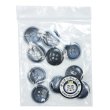 画像7: 樹脂ボタン マットライン【ネイビー】15mm 10個入 丸型 四つ穴 シンプル 手芸 服飾 付け替え きらきらぷんぷん丸 B-1620 (7)