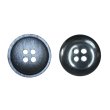 画像1: 樹脂ボタン マットライン【ネイビー】18mm 8個入 丸型 四つ穴 シンプル 手芸 服飾 付け替え きらきらぷんぷん丸 B-1621 (1)