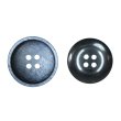画像1: 樹脂ボタン マットライン【ネイビー】20mm 6個入 丸型 四つ穴 シンプル 手芸 服飾 付け替え きらきらぷんぷん丸 B-1622 (1)