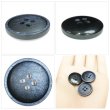 画像5: 樹脂ボタン マットライン【ネイビー】20mm 6個入 丸型 四つ穴 シンプル 手芸 服飾 付け替え きらきらぷんぷん丸 B-1622 (5)