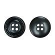 画像1: レザー調ボタン【ブラック】20mm 8個入 四つ穴 ステッチ風 丸型 手芸 服飾 付け替え きらきらぷんぷん丸 B-1625 (1)