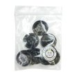 画像7: レザー調ボタン【ブラック】20mm 8個入 四つ穴 ステッチ風 丸型 手芸 服飾 付け替え きらきらぷんぷん丸 B-1625 (7)