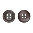 画像1: レザー調ボタン【ブラウン】15mm 10個入 四つ穴 ステッチ風 丸型 手芸 服飾 付け替え きらきらぷんぷん丸 B-1626 (1)