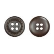 画像1: レザー調ボタン【ブラウン】18mm 10個入 四つ穴 ステッチ風 丸型 手芸 服飾 付け替え きらきらぷんぷん丸 B-1627 (1)