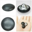 画像5: くるみボタン レザー調【ブラック】18mm 8個入 丸型 足つき シボ感 手芸 服飾 付け替え きらきらぷんぷん丸 B-1630 (5)