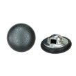 画像1: くるみボタン レザー調【ブラック】20mm 6個入 丸型 足つき シボ感 手芸 服飾 付け替え きらきらぷんぷん丸 B-1631 (1)