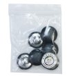 画像7: くるみボタン レザー調【ブラック】20mm 6個入 丸型 足つき シボ感 手芸 服飾 付け替え きらきらぷんぷん丸 B-1631 (7)