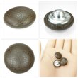 画像5: くるみボタン レザー調【ダークブラウン】15mm 10個入 丸型 足つき シボ感 手芸 服飾 付け替え きらきらぷんぷん丸 B-1632 (5)