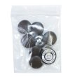 画像7: くるみボタン レザー調【ダークブラウン】18mm 8個入 丸型 足つき シボ感 手芸 服飾 付け替え きらきらぷんぷん丸 B-1633 (7)