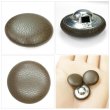 画像5: くるみボタン レザー調【ダークブラウン】20mm 6個入 丸型 足つき シボ感 手芸 服飾 付け替え きらきらぷんぷん丸 B-1634 (5)