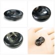 画像5: 樹脂ボタン マーブル風模様【ブラック】18mm 8個入 ドーナツ型 四つ穴 手芸 服飾 付け替え きらきらぷんぷん丸 B-1642 (5)