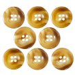 画像1: 樹脂ボタン マーブル風模様【ブラウン】18mm 8個入 ドーナツ型 四つ穴 手芸 服飾 付け替え きらきらぷんぷん丸 B-1645 (1)