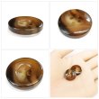 画像5: 樹脂ボタン マーブル風模様【ダークブラウン】18mm 8個入 ドーナツ型 四つ穴 手芸 服飾 付け替え きらきらぷんぷん丸 B-1648 (5)